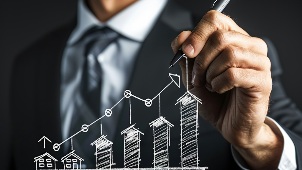 Housing market change illustrated by graph drawing