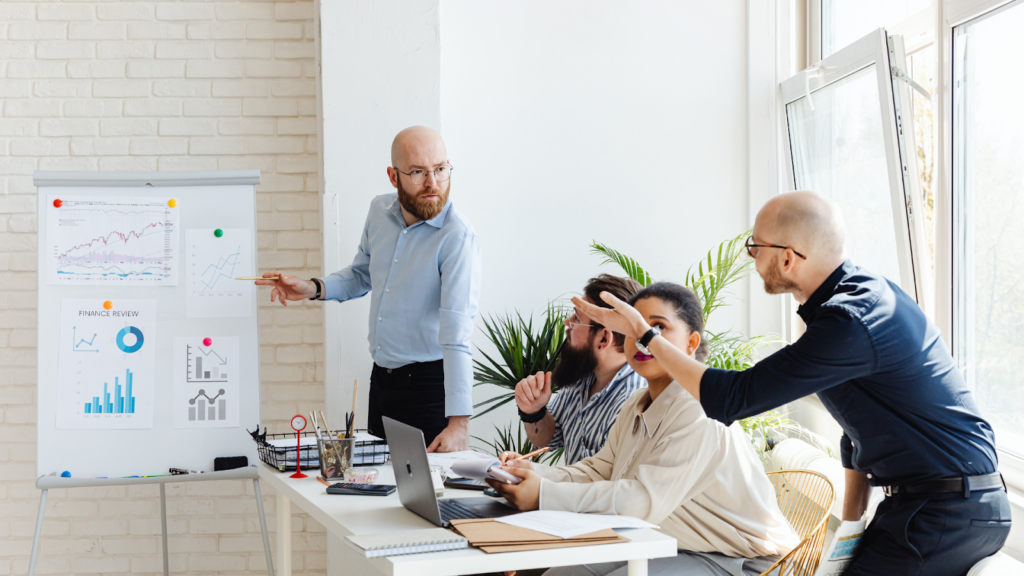 Tax professionals communicating about the results of their research