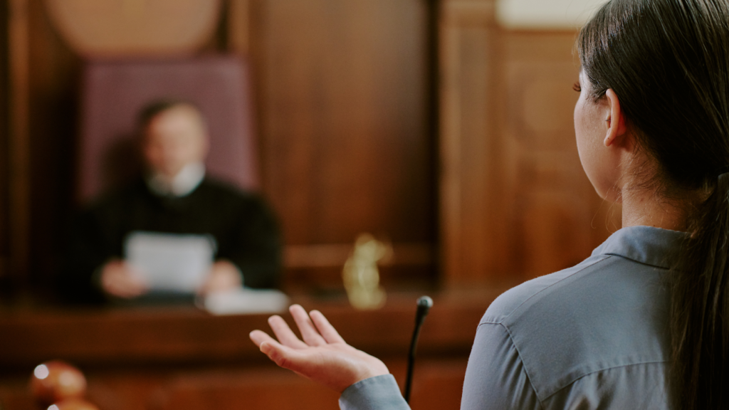 Homeowner presenting her appeal case in the hearing