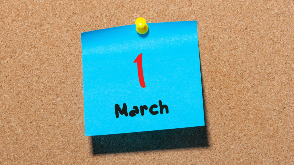 March 1 is the first installment for the issuance of property tax bill