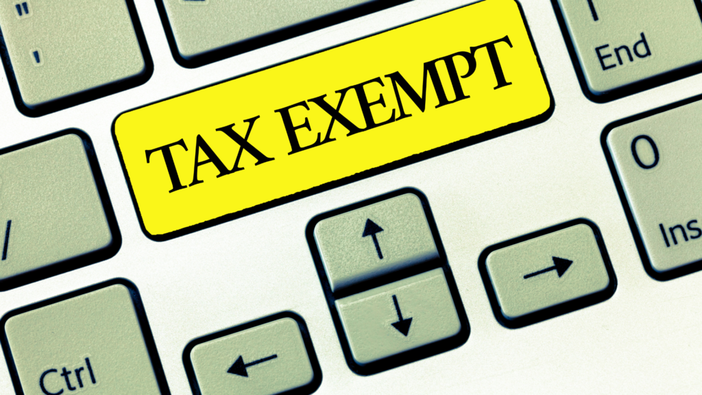 Tax exempt keyboard key representing Illinois property tax exemptions