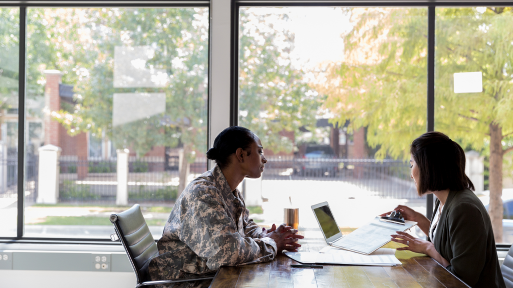 Disabled veteran consulting a tax advisor about homestead exemption savings