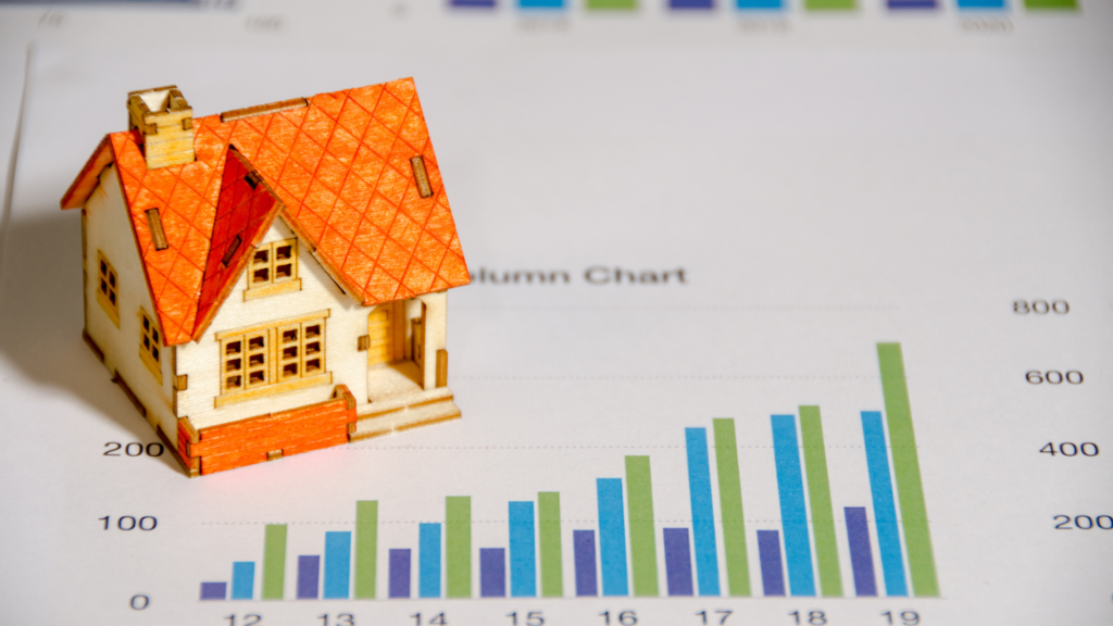 Rising Illinois home values illustrated with housing market bar graph