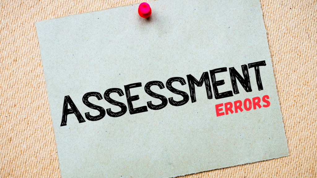 A pinned note highlighting assessment errors that inflate your property tax bill
