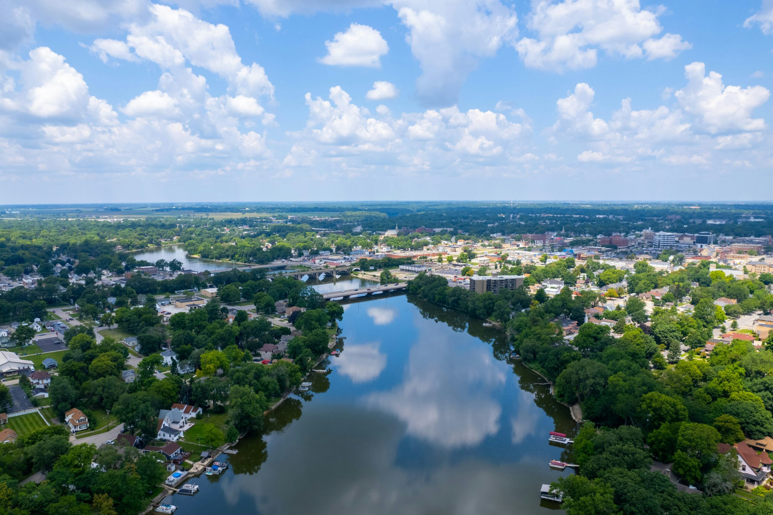 Overview in the sky of Kankakee, IL